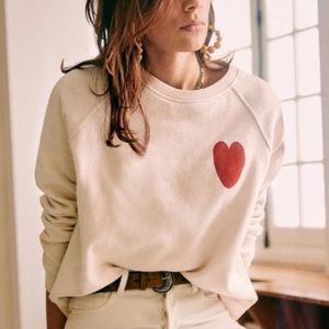 Sezane Heart Sweatshirt